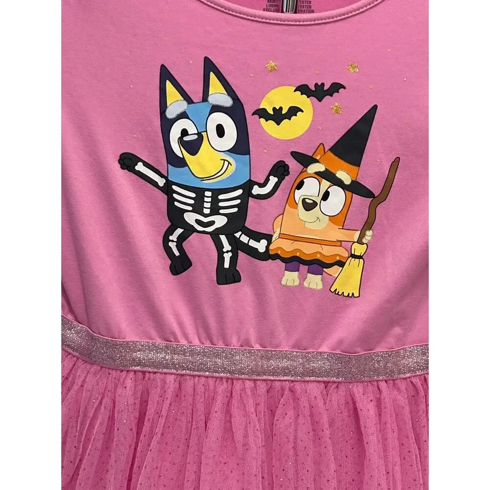 Jumping Bean sz 8 Long sleeve Bluey & Bingo Halloween tutu Dress